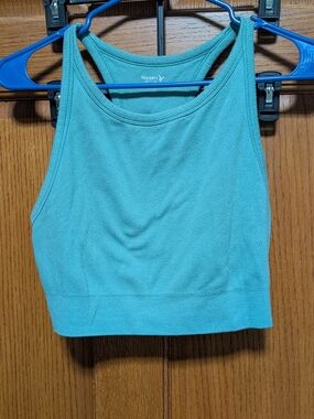 Old Navy Teal Crop Muscle Tank Top Or Sports Bra